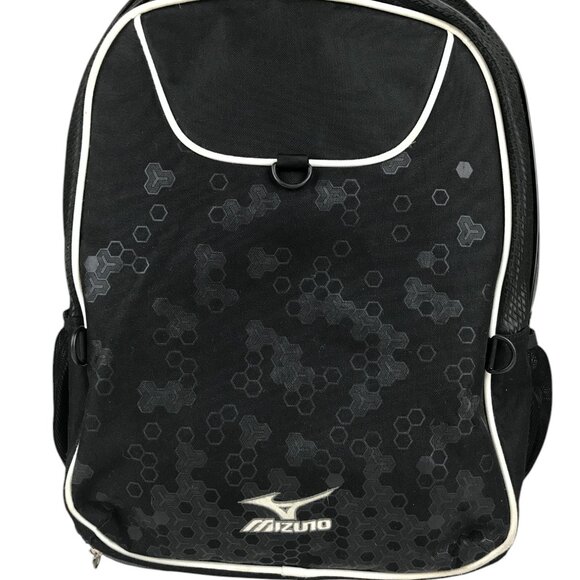 Mizuno Lightning 2 Backpack Daypack Black White Volleyball Sport Bag 14x19x10 - Picture 1 of 13